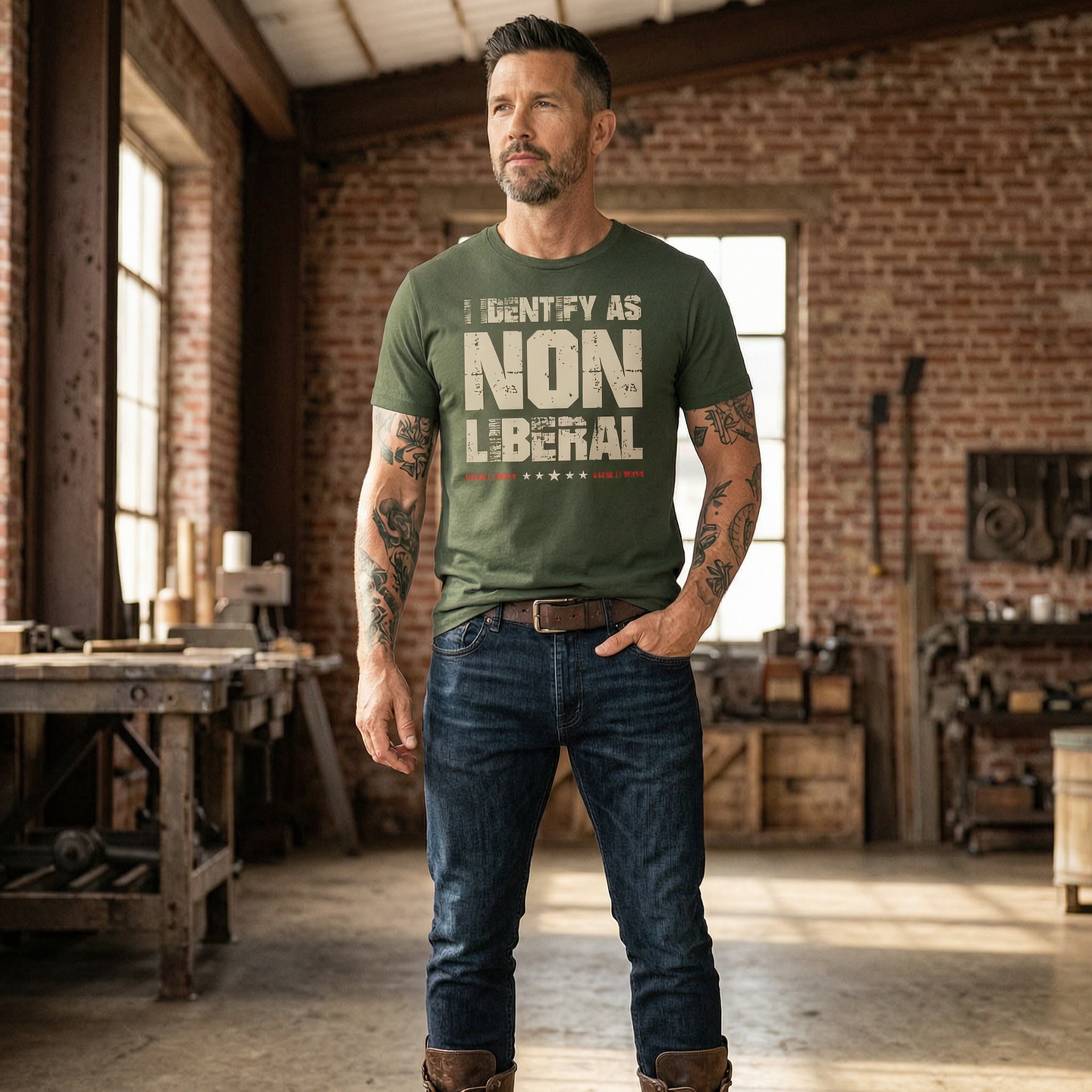 'I Identify as Non Liberal' Unisex T-Shirt