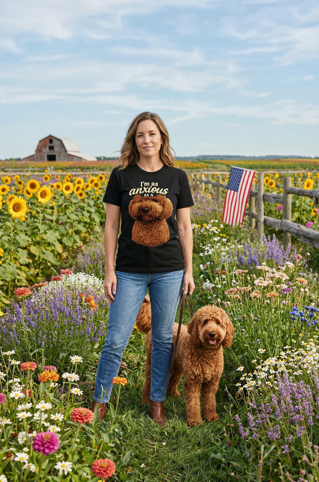'I'm As Anxious As A Golden-Doodle' Unisex T-Shirt