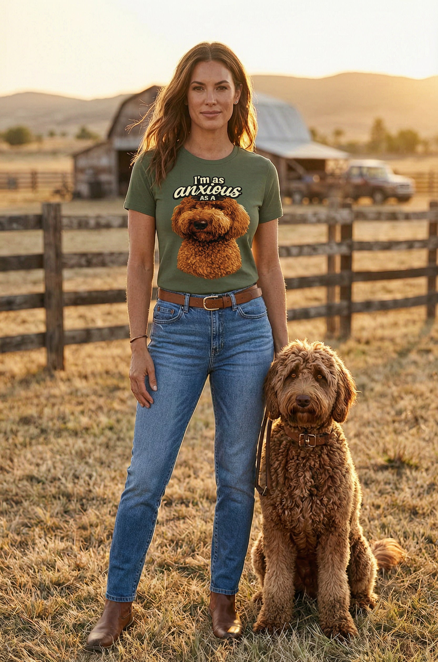 'I'm As Anxious As A Golden-Doodle' Unisex T-Shirt