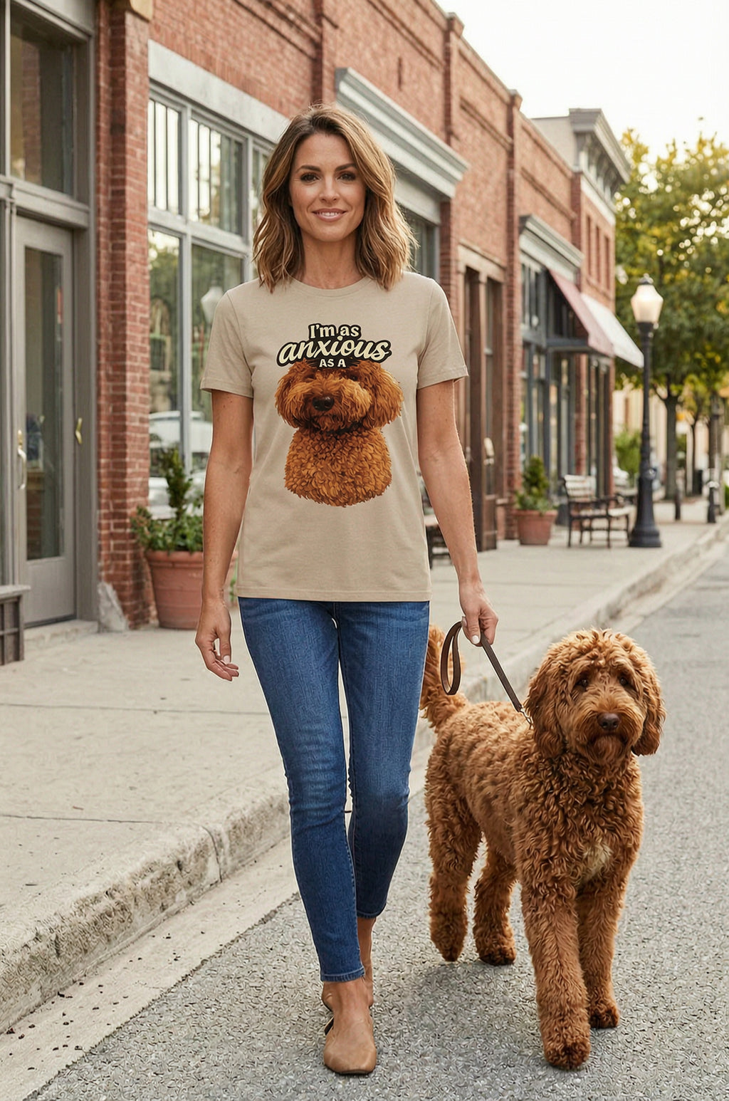 'I'm As Anxious As A Golden-Doodle' Unisex T-Shirt